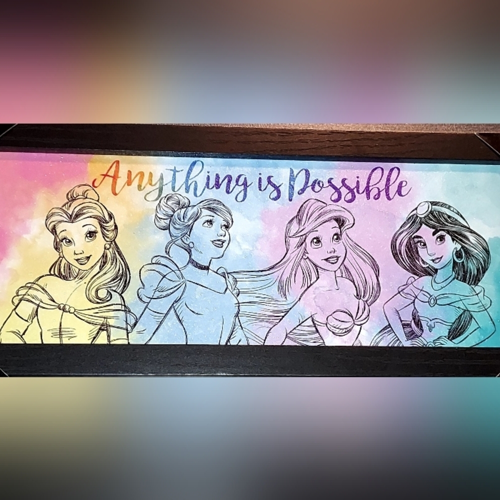Disney Princess Inspirational Canvas with Pastel Hues